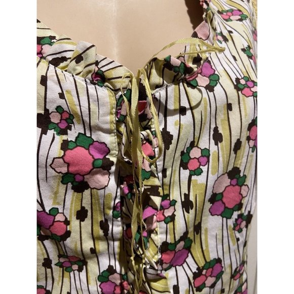 🌱 LISA HO cute Designer sleeveless cotton corset Blouse Shirt Top 10 lace up - Picture 11 of 16